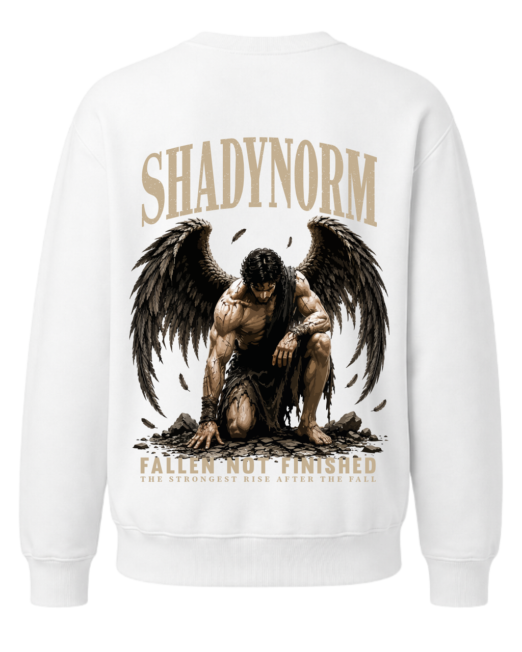 FALLEN NOT FINISHED PULLOVER – THE STRONGEST RISE AFTER THE FALL.
