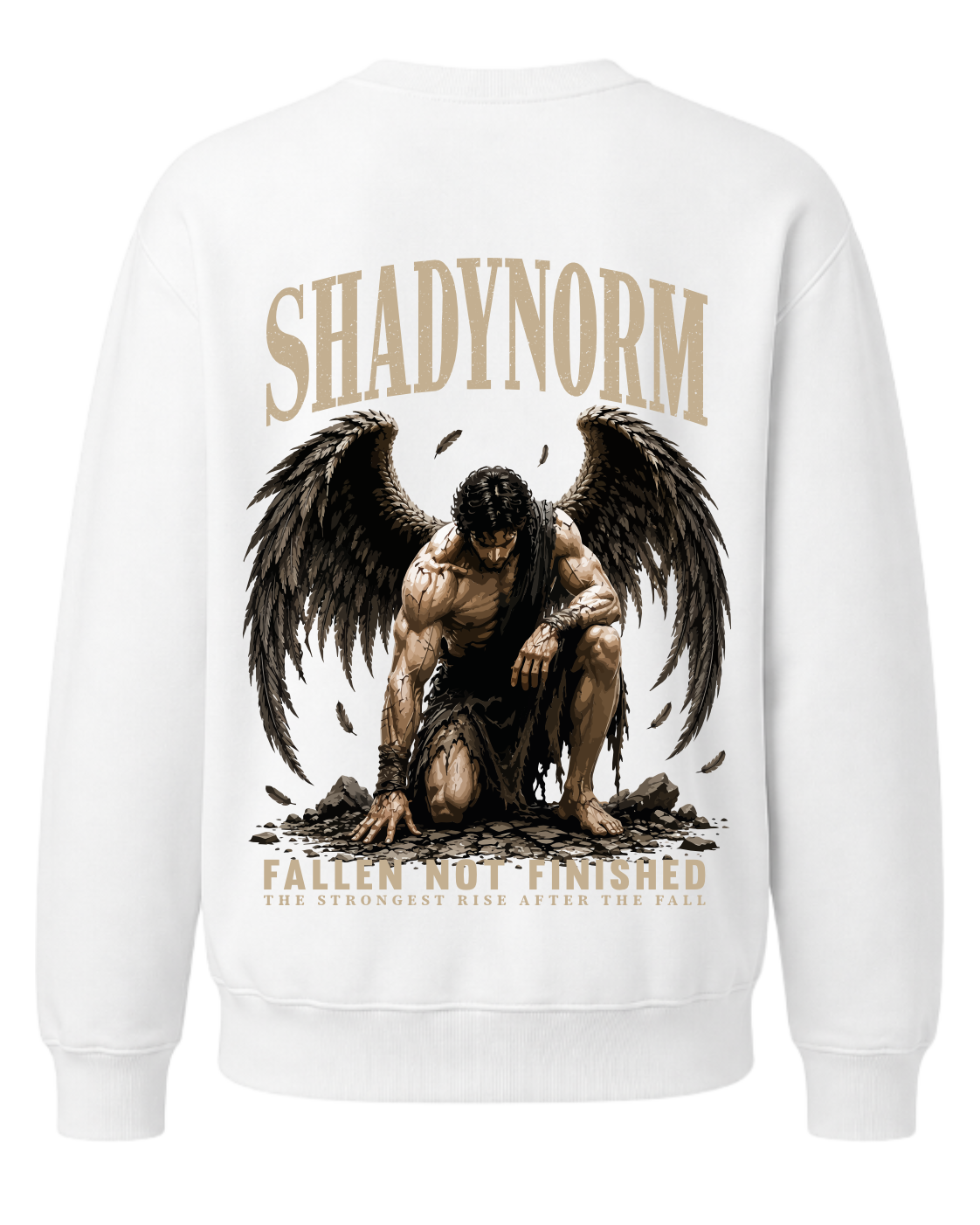 FALLEN NOT FINISHED PULLOVER – THE STRONGEST RISE AFTER THE FALL.