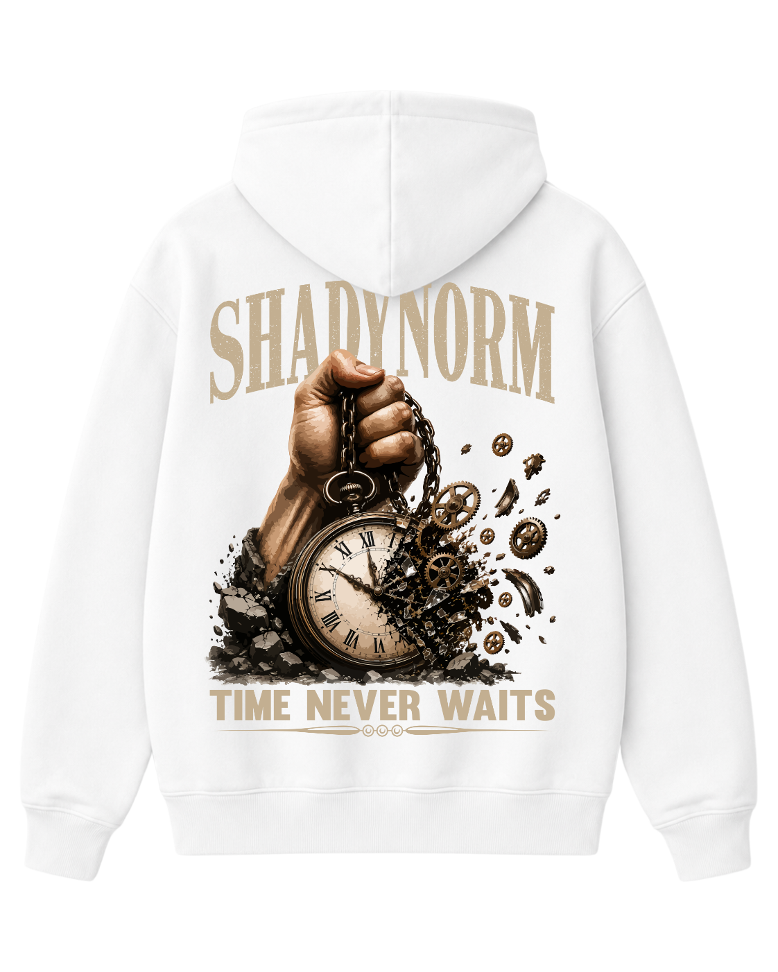 TIME NEVER WAITS HOODIE – EVERY SECOND COUNTS.