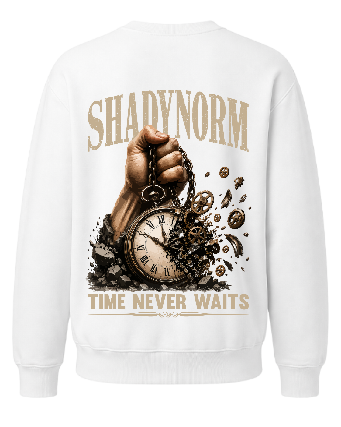TIME NEVER WAITS PULLOVER – EVERY SECOND COUNTS.